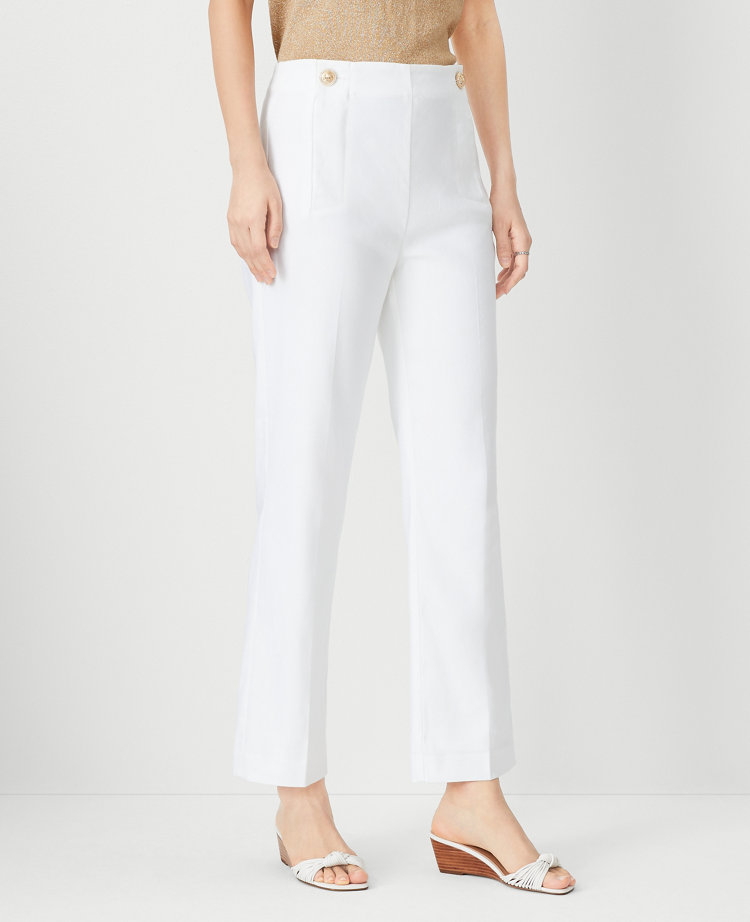 The Petite Pencil Sailor Pant in Linen Twill