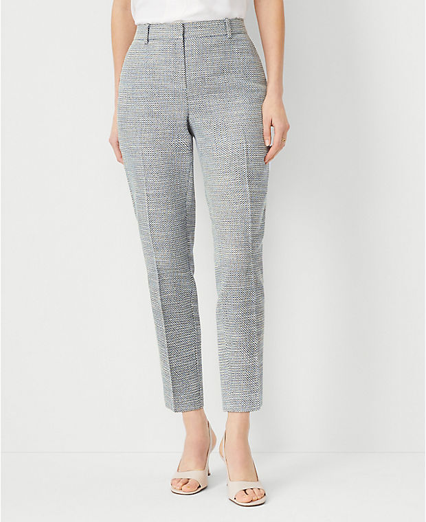 The Petite Mid Rise Eva Ankle Pant in Texture - Curvy Fit