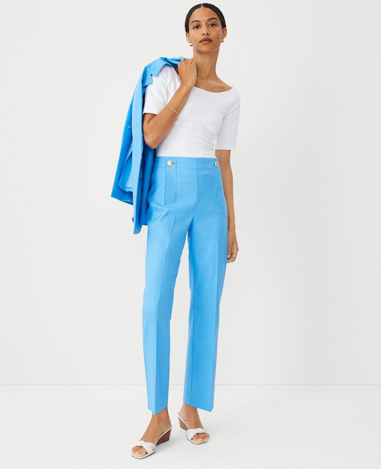 Ann Taylor The Petite Pencil Sailor Pant Linen Twill