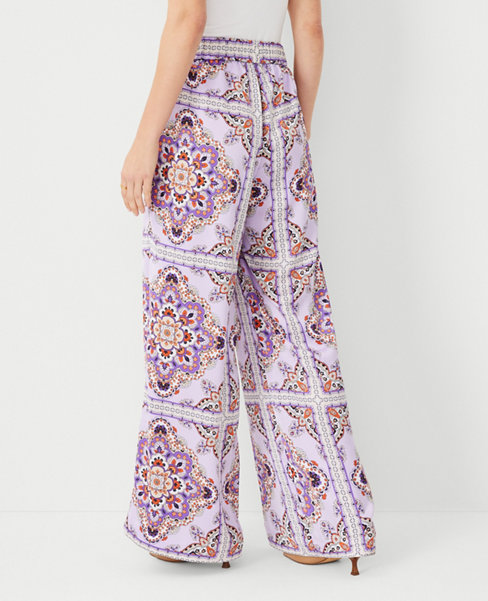 The Petite Easy Palazzo Pant in Tiled Satin carousel Product Image 3