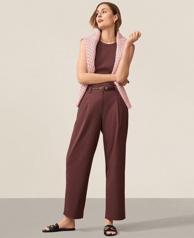 Petite Weekend Relaxed Roll Cuff Straight Pant carousel Product Image 1