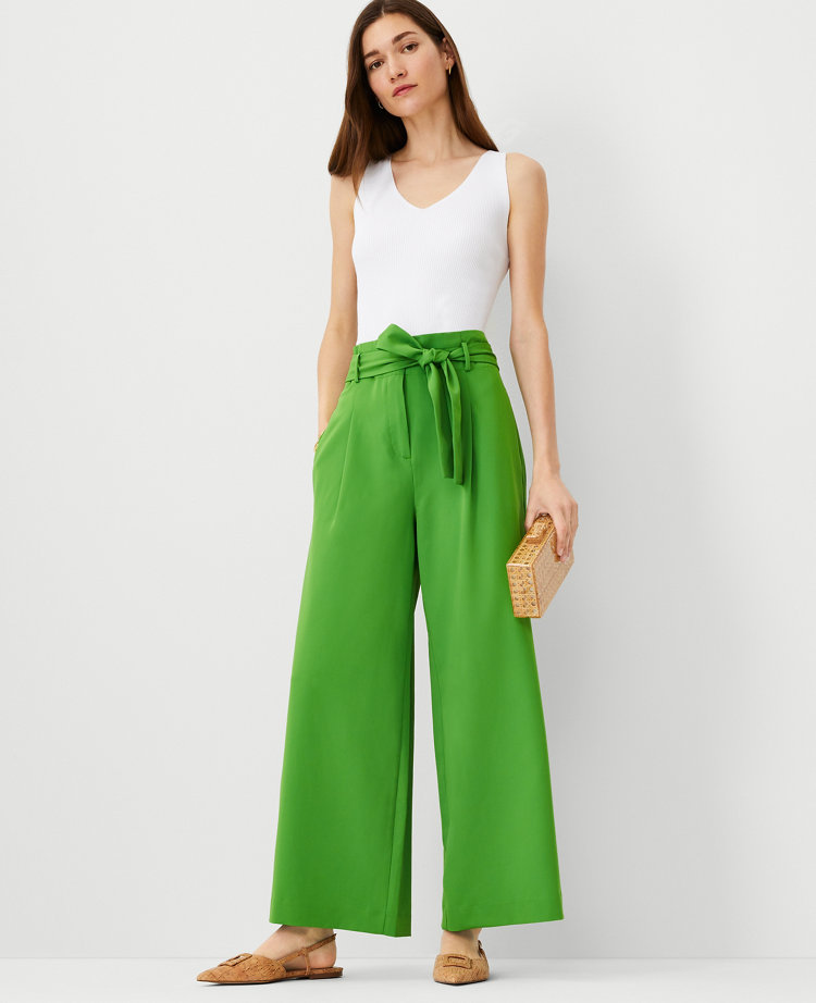 The Tall Tie Waist Wide Ankle Pant