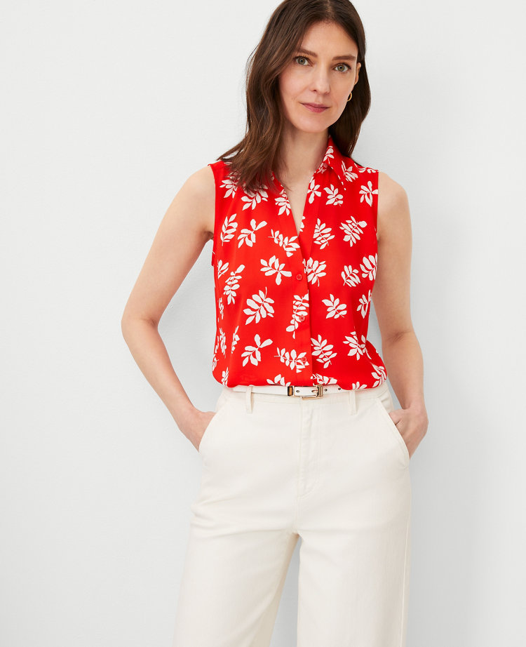 Leaf Sleeveless Essential Shirt