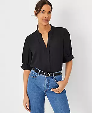 Pleat Neck Popover carousel Product Image 1