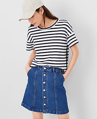Ann Taylor Petite AT Weekend Striped Top