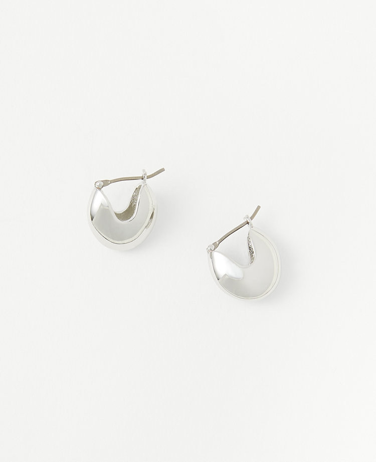 Mini Metal Huggie Earrings