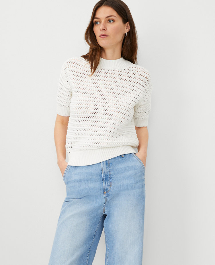 Petite Stitchy Sweater