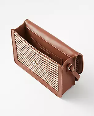 AT Weekend Chain Woven Leather Crossbody Bag carousel Product Image 2