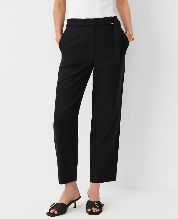 Ann Taylor The Petite Belted Ankle Pant Women's