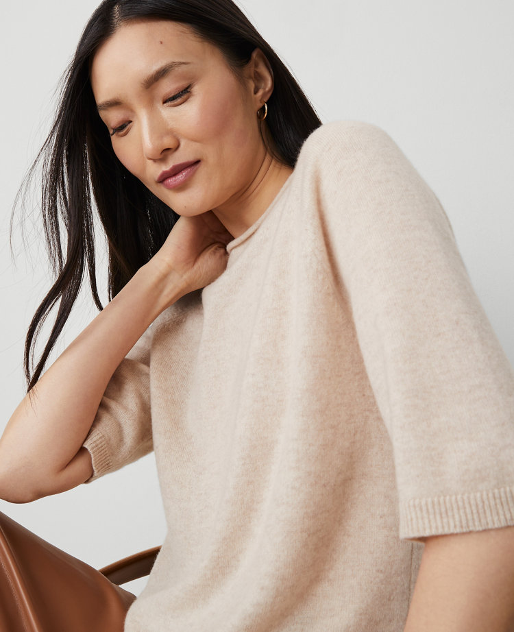 Cashmere Roll Neck Sweater Tee