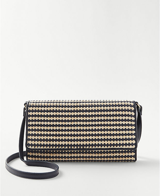 AT Weekend Woven Leather Crossbody Bag
