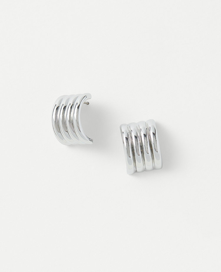Textured Metal Stud Earrings