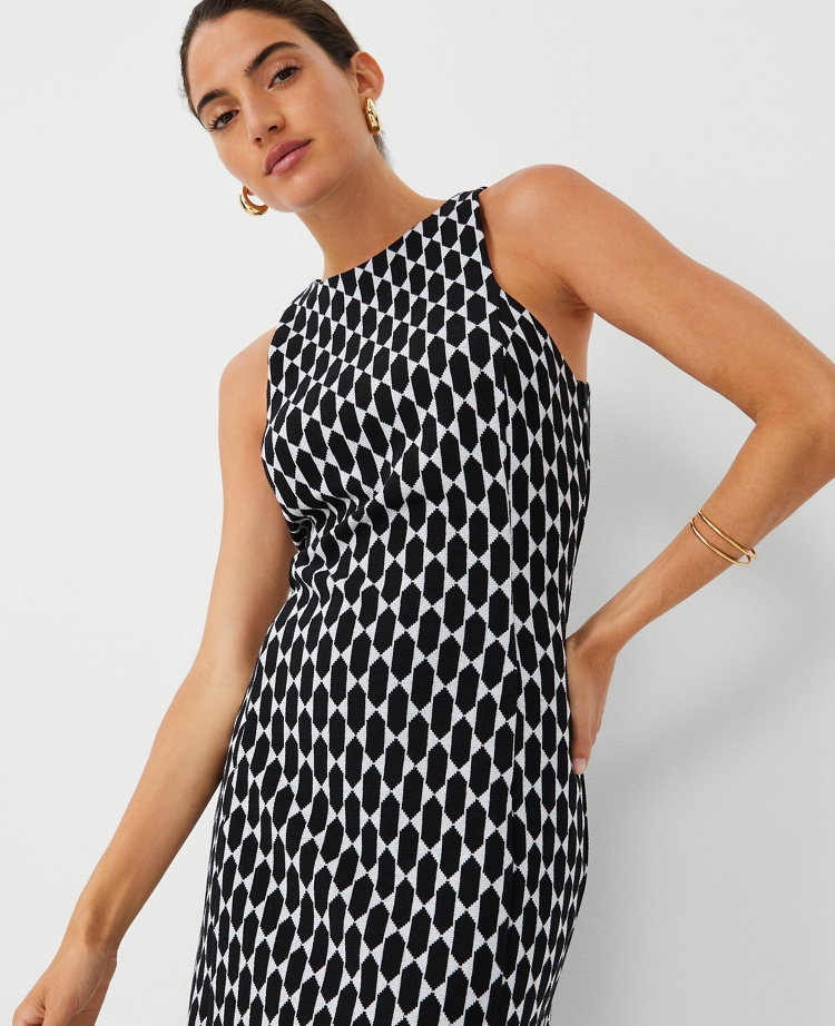 Geo Sleeveless Sheath Dress