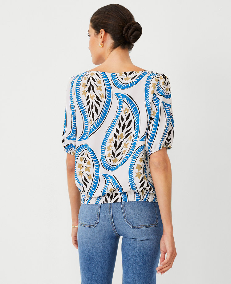 Floral Boatneck Top