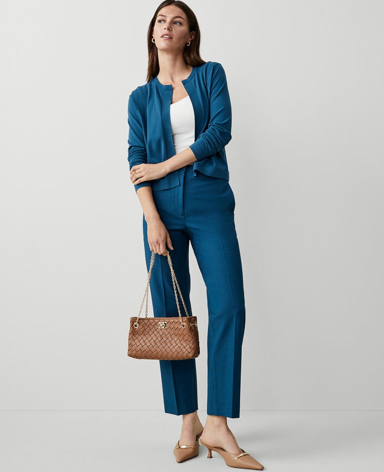 The Petite Button Pencil Pant in Twill carousel Product Image 1