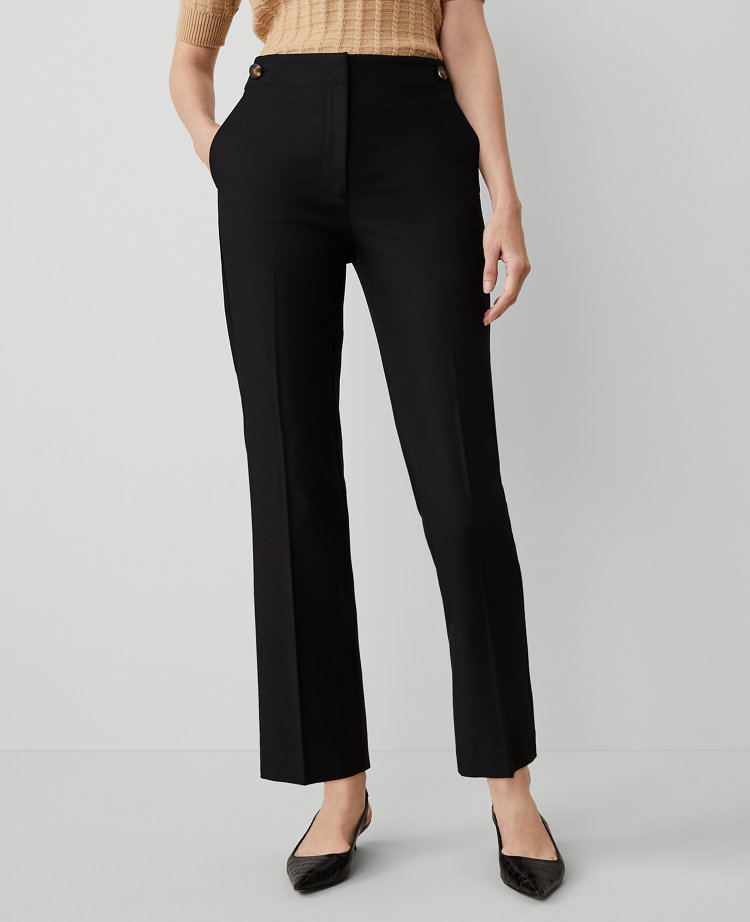 Ann Taylor The Petite Button Pencil Pant Twill