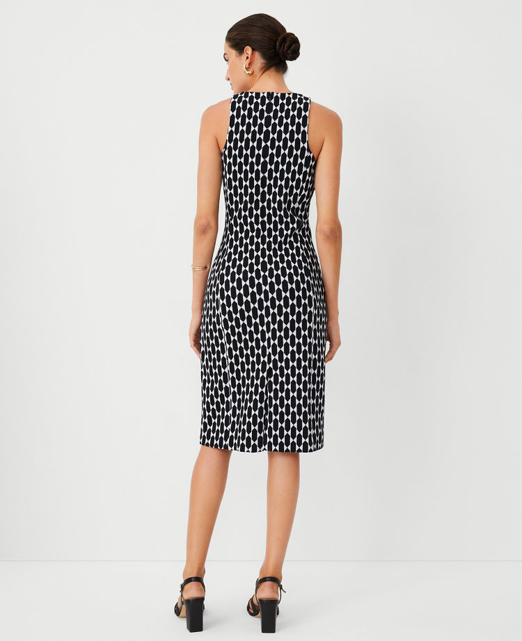 Ann Taylor Geo Sleeveless Sheath Dress