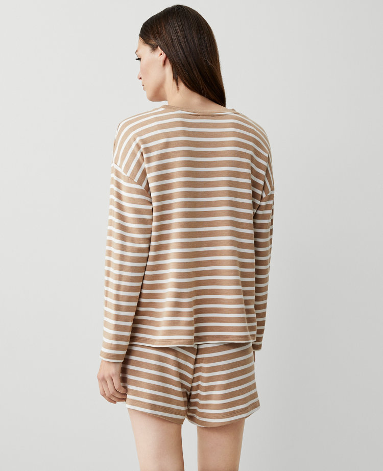 Ann Taylor Stripe Oversized Lounge Shirt Women's