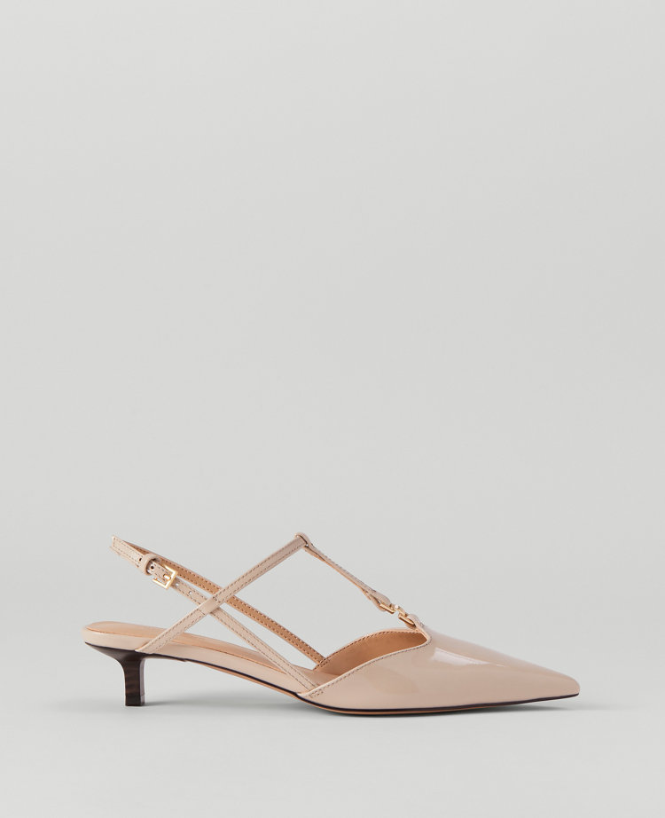 Patent Leather T-Strap Pumps