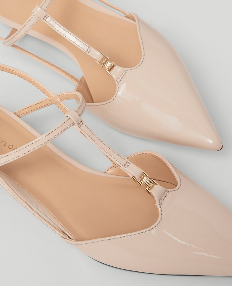 Patent Leather T-Strap Pumps