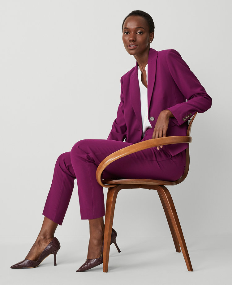 The Side Zip Ankle Pant in Bi-Stretch