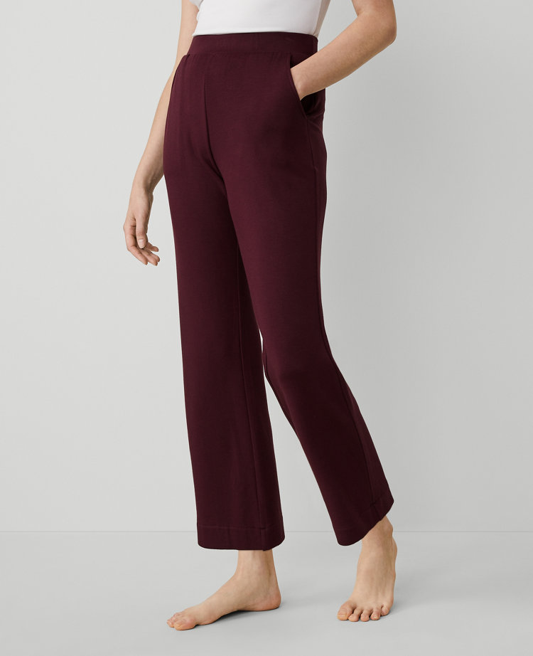 Ann Taylor Wide Leg Lounge Pants Plum Rose Women's