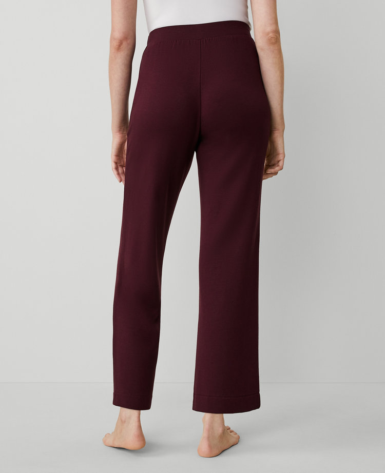 Ann Taylor Wide Leg Lounge Pants Plum Rose Women's