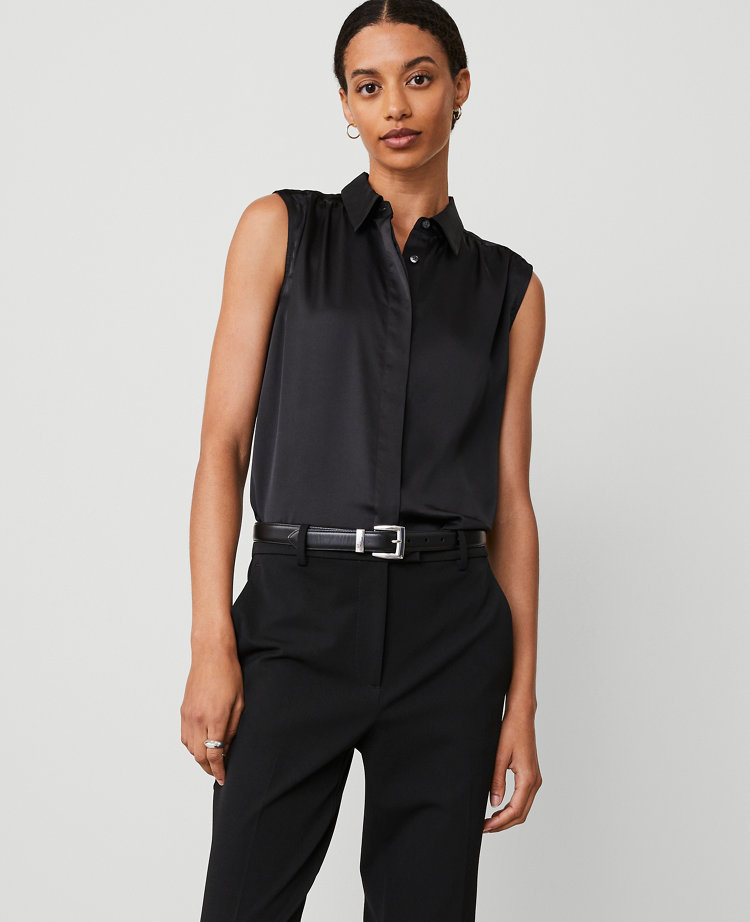 Shirred Sleeveless Shirt