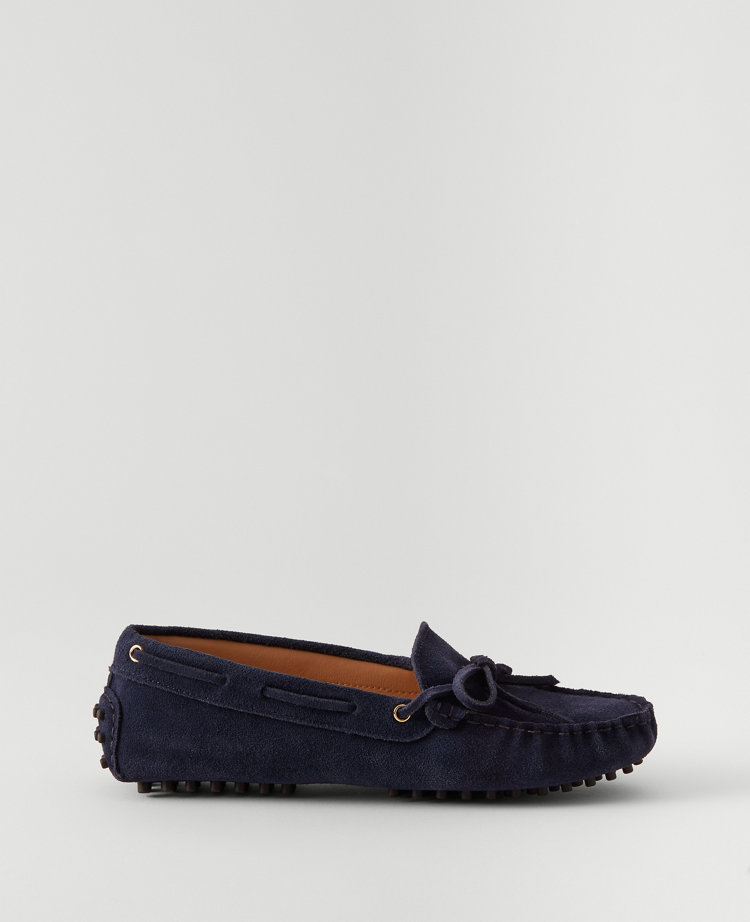 Ann Taylor AT Weekend Suede Driving Moccasin Loafers