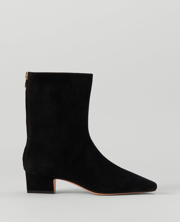 Ann Taylor Tapered Heel Suede Bootie Women's