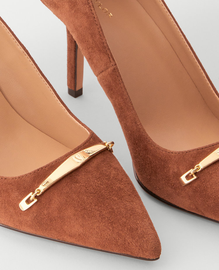 Mae Chain Suede Pumps