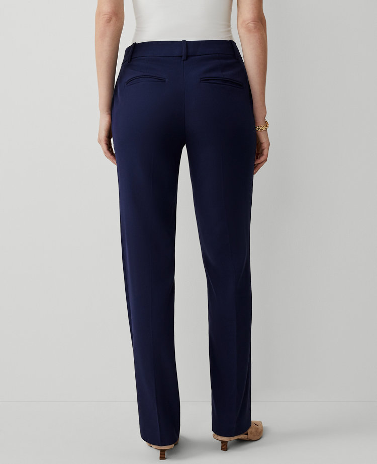 The Mid Rise Straight Pant in Textured Drape - Curvy Fit