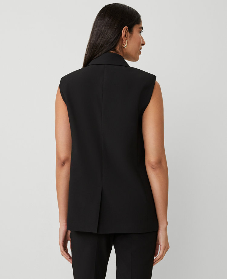 The Double-Breasted Vest in Bi-Stretch