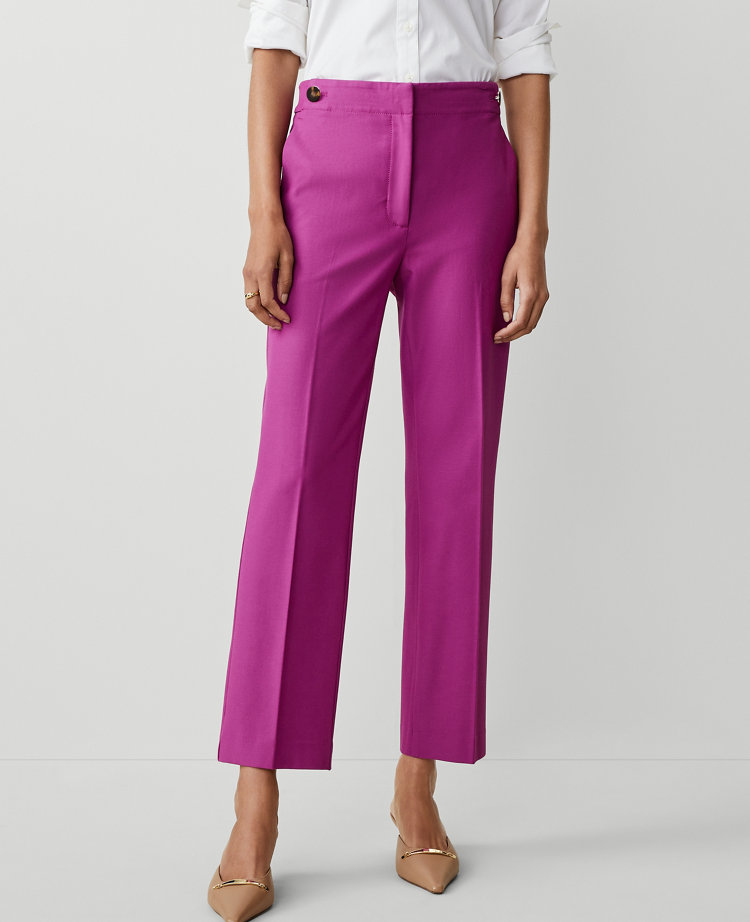 The Button Pencil Pant in Twill - Curvy Fit