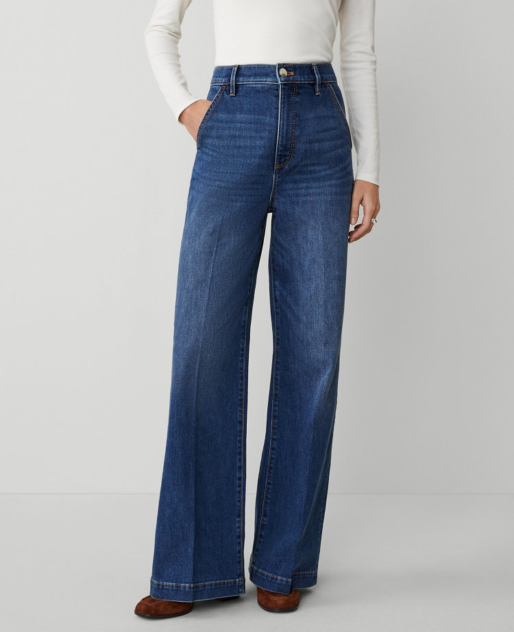 Ann Taylor The Denim Trouser Classic Indigo Wash Women's