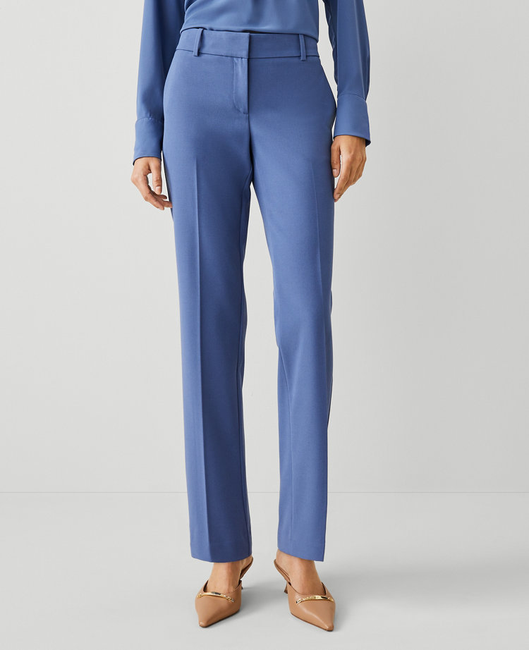 The Petite Mid Rise Straight Pant in Seasonless Stretch - Curvy Fit