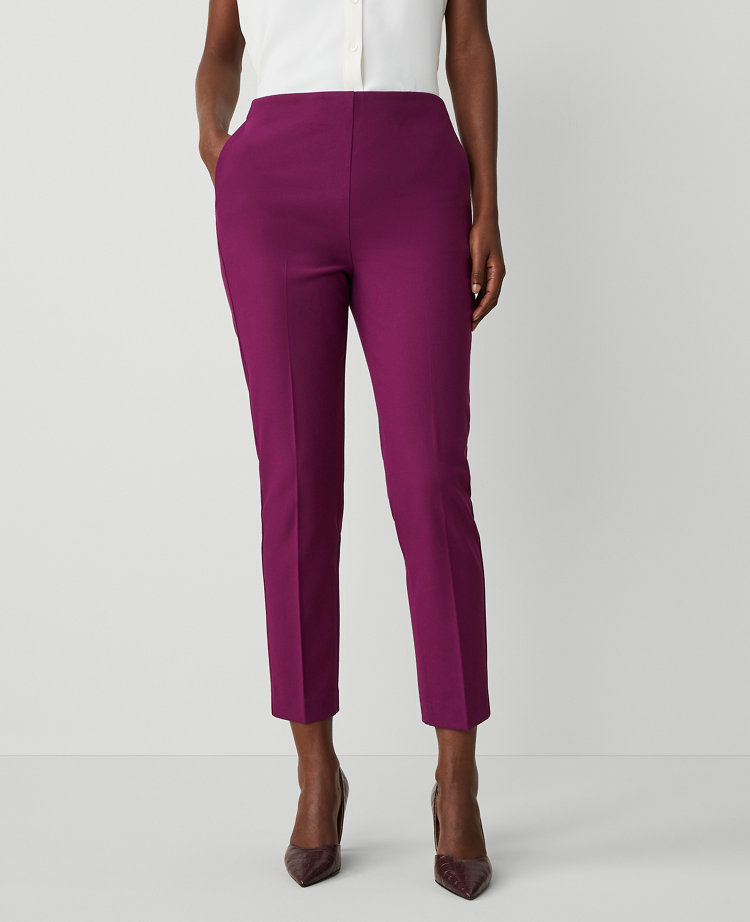 The High Rise Size Zip Ankle Pant in Bi-Stretch - Curvy Fit