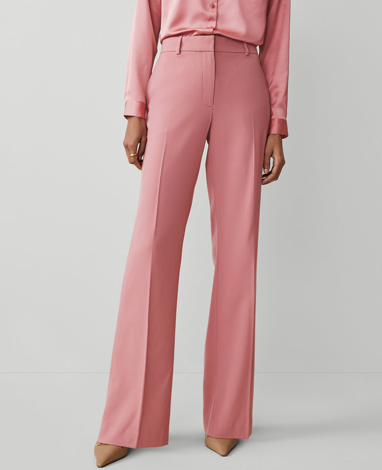 The High Rise Trouser Pant in Textured Drape - Curvy Fit