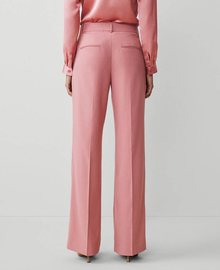 The High Rise Trouser Pant in Textured Drape - Curvy Fit