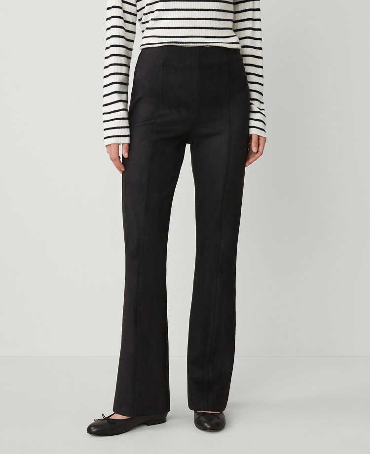The Petite Faux Suede Skinny Flare Pant