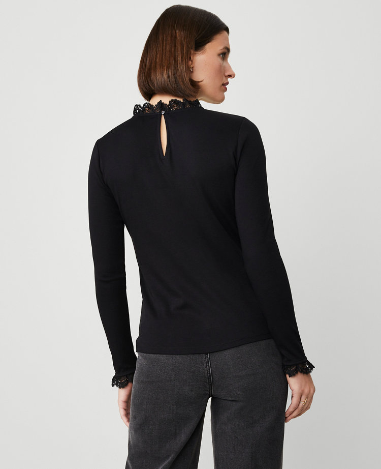 00s cinched ruffle trim top - S/M