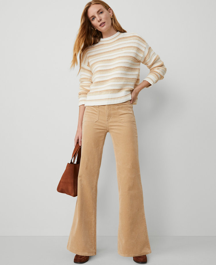 The Petite Patch Pocket Corduroy Flare Pant carousel Product Image 1