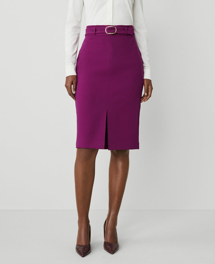 Petite twill midi skirt hotsell