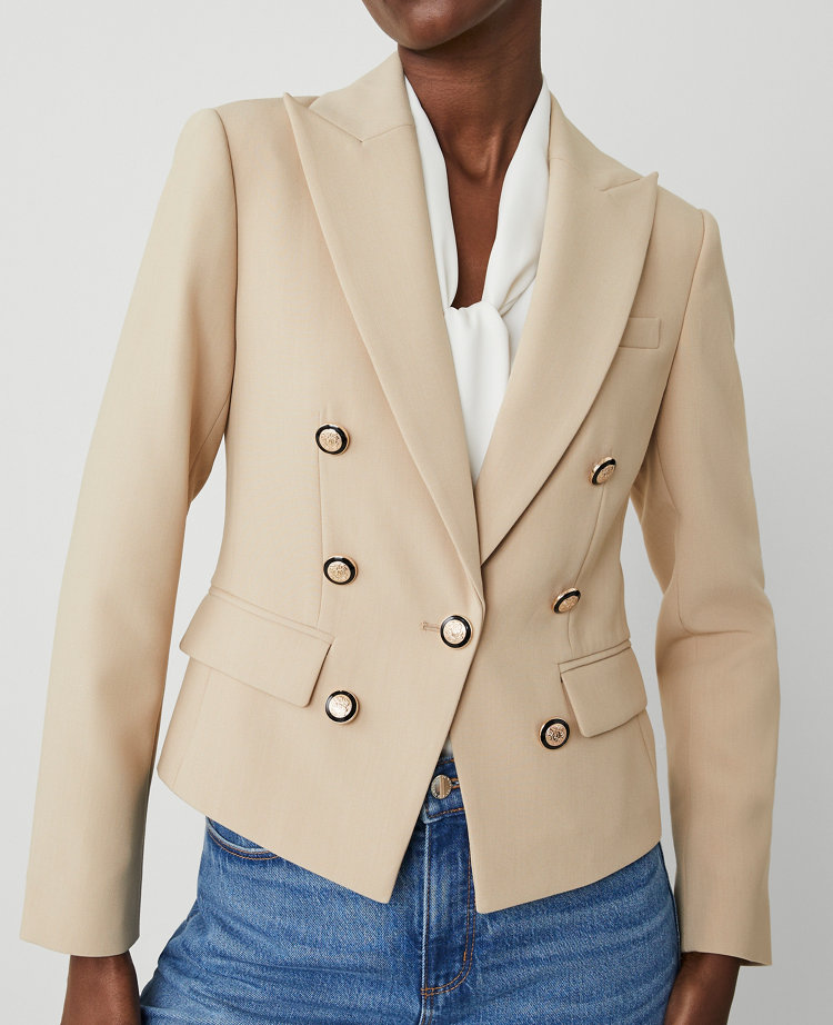 Petite Button Fitted Blazer