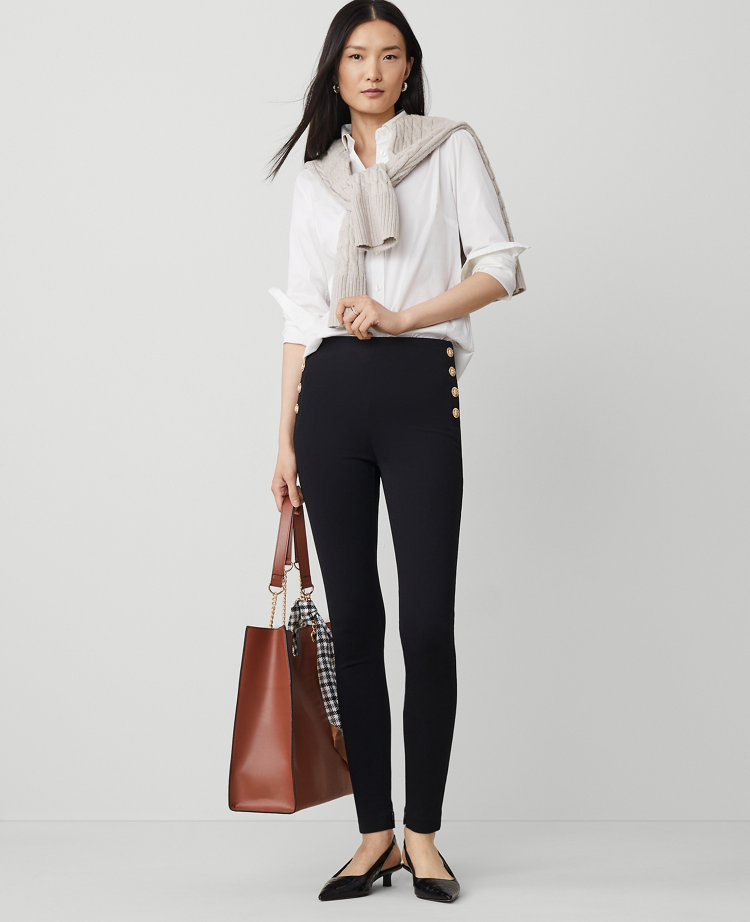 The Petite Seamed Snap Legging