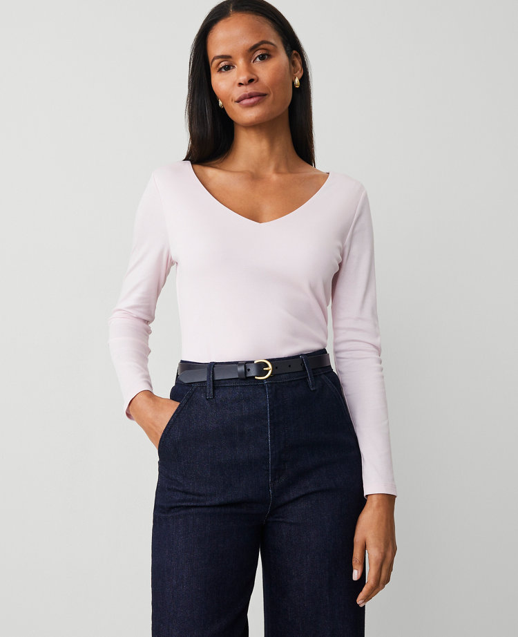 Wide V-Neck Top