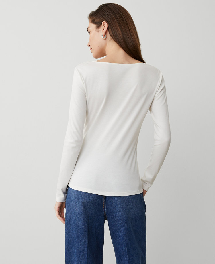 Wide V-Neck Top