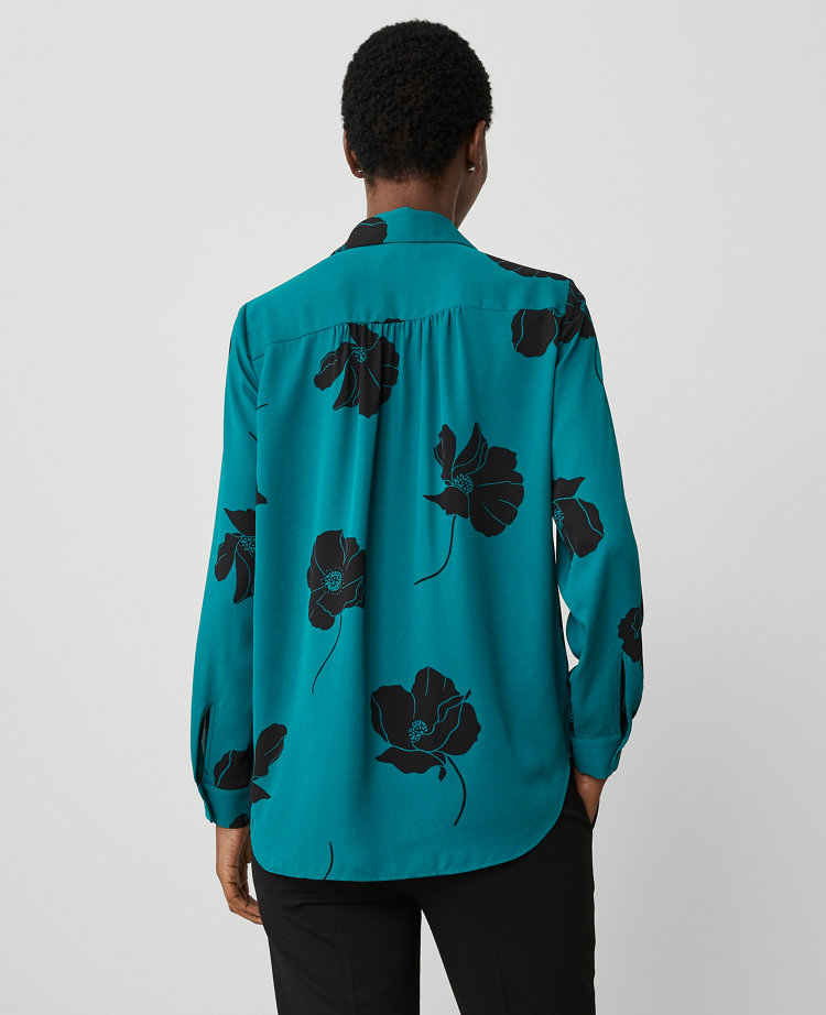 Petite Floral Camp Shirt