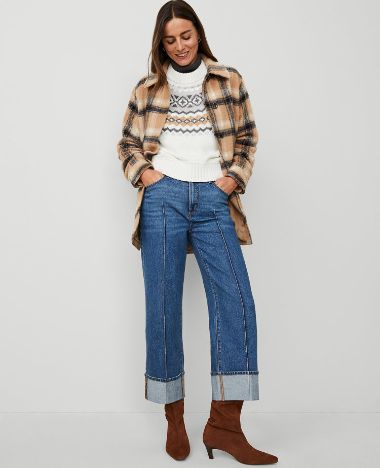 Weekend Collection Plaid Belted Shacket