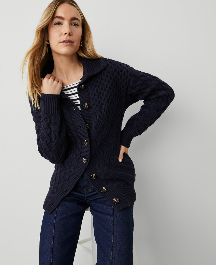 Weekend Collection Faux Fur Collared Sweater Jacket
